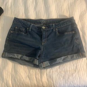 Distressed Denim Shorts